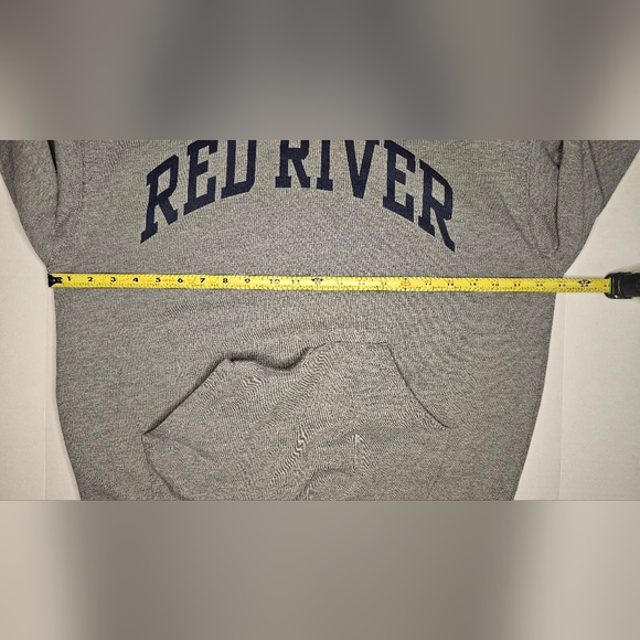 [JANSPORT] Gray Red River Hoodie Navy Blue Font《M》Vintage 2003 - Picture 5 of 11